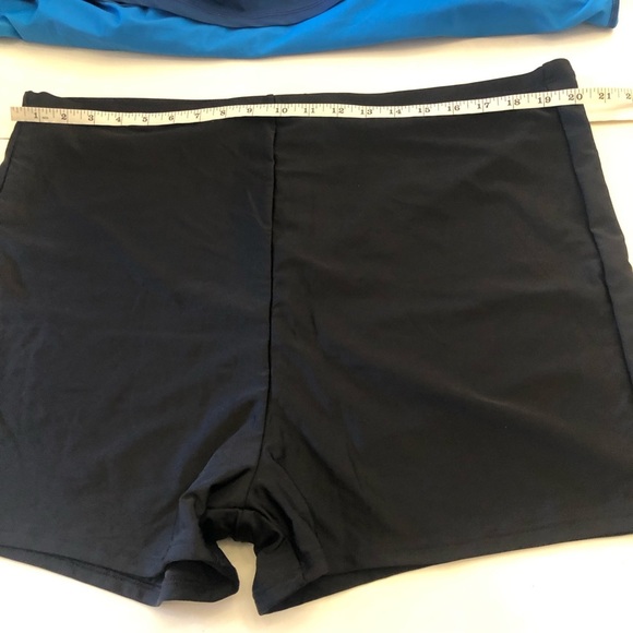 Joybik Blue Gradient Rashguard UPF50 With Black Swim Shorts Set Plus Size 3X/4X - Picture 12 of 16